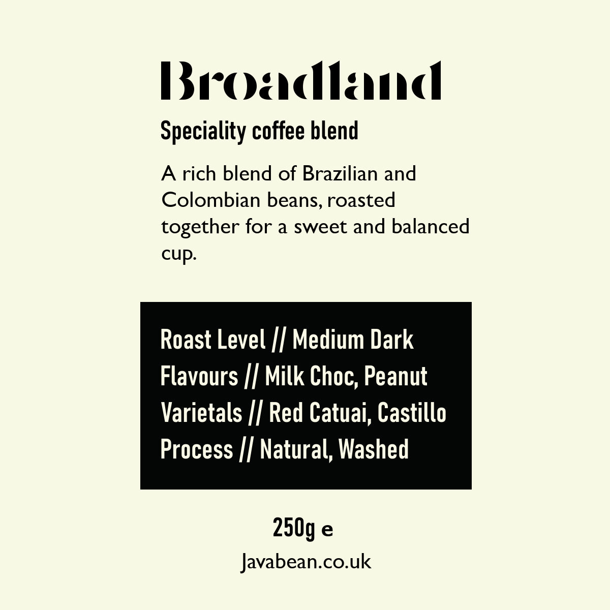 Broadland Espresso Blend