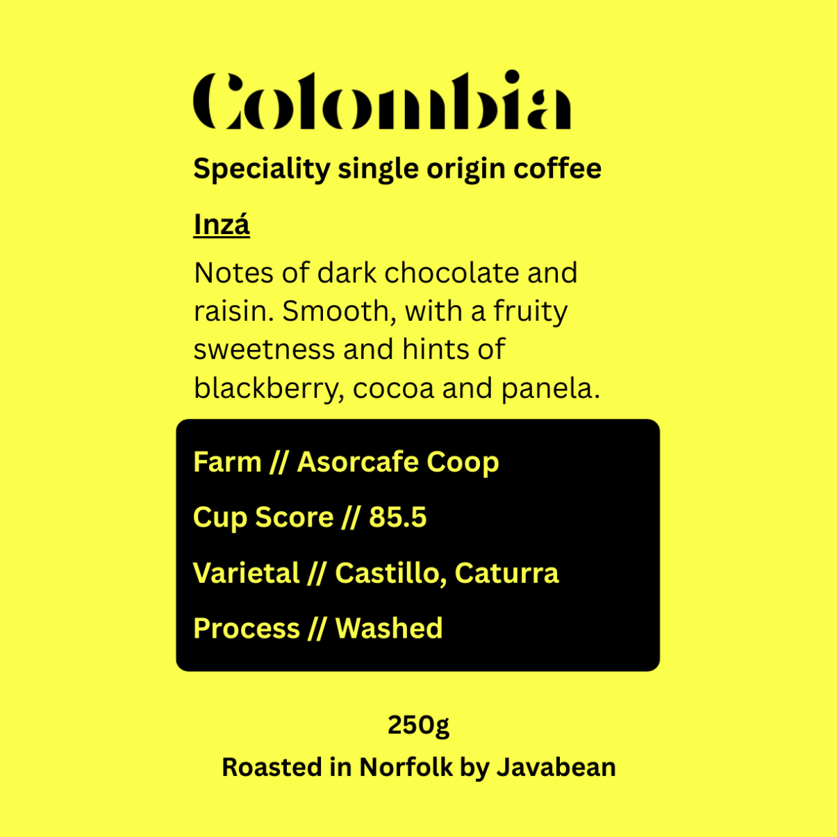 Colombia Inzá – Javabean